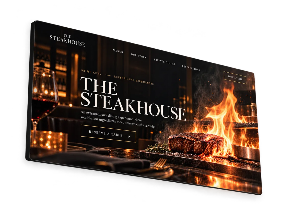 Hospitality website concept