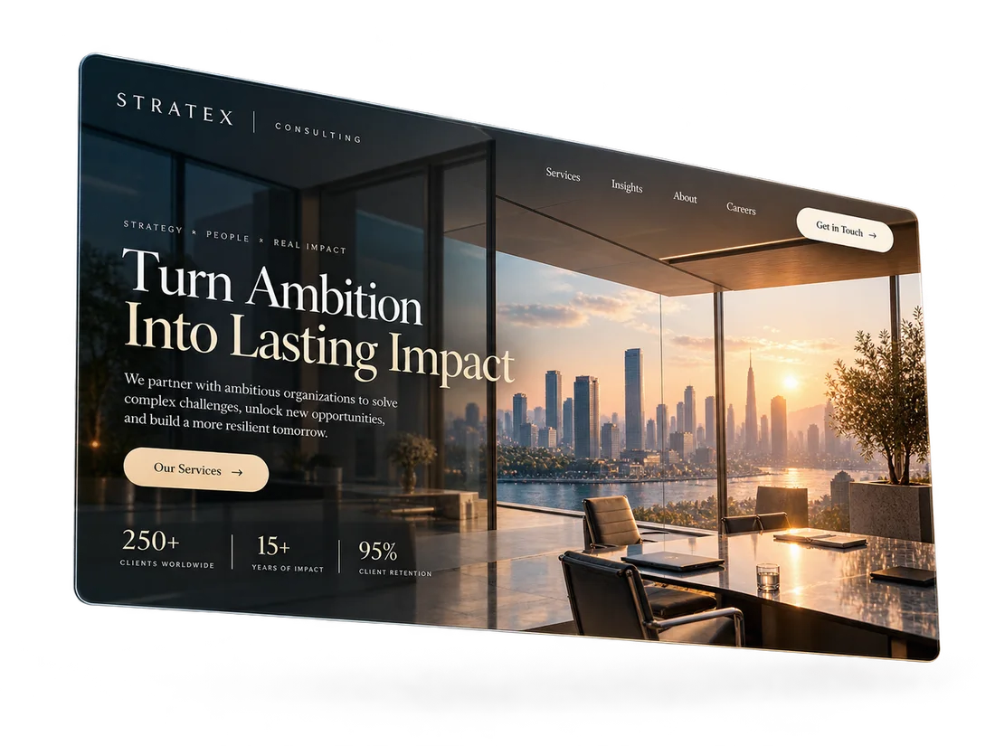 Professional website concept